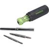 Greenlee 0153-42C - Cacciavite multifunzione 6 in 1 con punta piatta, Phillips e punte esagonali
