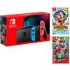 Nintendo Switch Rosso/Blu Neon 32 GB Pack + Super Mario Odyssey + Donkey Kong: Tropical Freeze