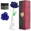 ELEUTH 24k Rosa Placcato Oro,Rosa Eterna Stabilizzata con Supporto Rosa Artificiale Fiore Romantico Perfetto Regalo per Confezione Fidanzata, San Valentino,Fsta della Mamma,Anniversario,Matrimonio