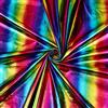 FINGERINSPIRE Tessuto Ologramma Iridescente 1 x 1,5 m - Arcobaleno Scintillante in Poliestere a Righe - Riflettente Non Elastico per Abbigliamento Fai Da Te, Artigianato e Decorazione