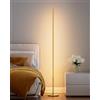 EDISHINE Lampada da Terra LED, 19W Piantana Dorata Dimmerabile, Lampada da Lettura Moderna con Interruttore a Pedale, Bianco Caldo 3000K, 146cm Colonna per Soggiorno, Camera da Letto, Sala Giochi