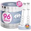 EinsSein 96x Bolle di sapone matrimonio Vetro d'amore Box bianco wedding bubbles sposi nozze festa compleanno battesimo decorazioni tavolo regalo