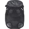 OYUEGE Borsa anteriore per animali domestici, comoda e regolabile a mani libere, per cani e gatti, borsa a tracolla doppia, per passeggiate, escursioni, shopping, bici e moto (S (28 x 19 cm), nero)