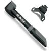 SKS GERMANY INJEX LITE ZOOM mini pompa (plastica bicomponente, pressione massima: 10 bar / 144 PSI, funzione telescopica, supporto pompa a 2 punti, cappuccio antipolvere), Nero