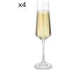 altri brand Set 4 calici champagne in vetro cristallo