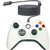 OSTENT Controller USB cablato Gamepad Joystick per Microsoft Xbox 360 Console Windows PC Laptop Computer Video Game Colore Bianco