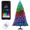 AYAMAYA Catena luminosa LED intelligente con telecomando, 2m x 10 multicolore, illuminazione natalizia per interni ed esterni, impermeabile per feste, giardino, albero, decorazioni natalizie