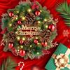 Avoalre 40cm Ghirlanda Natalizia con Luci LED Ghirlanda Natale a Batteria con Timer 8 Modalità Ghirlanda Natalizia per Porta Scale Camino Murale Finestre Interno Esterno Natale Decorazione