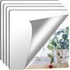 Augshy Set di 8 specchi adesivi per piastrelle - 30 x 40 cm - Senza vetro - In acrilico - Decorazione murale - Senza cornice