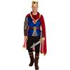 dressforfun Costume da Uomo - Re | Fantastico Costume | Incl. Gambali a Mo' di Stivali e Manicotti per Braccia e Magnifica Corona e Cintura (XL | No. 301218)