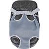 OYUEGE Borsa anteriore per animali domestici, comoda e regolabile a mani libere, per cani e gatti, borsa a tracolla doppia, per passeggiate, escursioni, shopping, bici e moto (S (28 x 19 cm), grigia