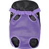 OYUEGE Borsa anteriore per animali domestici, comoda e regolabile, per cani e gatti, per passeggiate, escursioni, shopping, bici e moto (S (28 x 19 cm), viola)