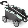 Bayer Chic 2000 - Carrello da traino Skipper, piccolo carrello per orsacchiotti, bambole e giocattoli, grigio scuro, melange antracite, menta, 660-67