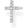 Thomas Sabo Orecchini da Donna a Forma di Croce in Argento Sterling 925
