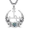 EUDORA Harmony Ball Collana in Argento Sterling 925 Nudo de Bruja Plata 925 Originale Nodo delle Streghe Collana con Opale Blu per Donna, Ciondolo Protezione Nudo de Brujas Gioielli Amuleto, 22