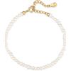 MARLION JEWELS Bracciale da donna tennis con perle. Bracciale da donna acciaio chirurgico placcato oro/argento per donna, ragazza ideale come regalo (mamma, amiche, compleanno...) Gioielli