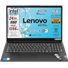 Lenovo, Pc portatile notebook, Cpu Intel i5 13Th, 13420H 8 Core, 24 Gb ram, Full HD 15,6, SSD Nvme da 256 Gb + SSD da 1 TeraByte, webcam, usb C, Win 11 Pro, pronto all'uso, garanzia Italia