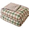 RRNAR Piumino Estivo Letto Matrimoniale Piumone Leggero Coperta Trapunta Sottile in 100% Cotone Lavato Anallergico, Lavabile in Lavatrice,E,200x230cm