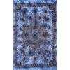 Seamar Copritutto Medio Piume Batik 100% Cotone Copri Poltrona 140x230 cm Telo Mare Leggero con Frange (Blu)