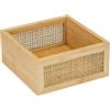 Wenko Ripiano per Bagno Allegre M, Ripiano Decorativo in Trendy Boho-Style, Intrecciato in Bambù e Rattan di Qualità, per Riporre Utensili da Bagno O Accessori, 15 X 7 X 15 Cm, Naturale