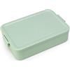 Brabantia - Make & Take Lunch Box L - Spazio per Panini - Coperchio con Clip - Adatto per Congelatore - Adatto per Lavastoviglie & nel Microonde - Jade Green - 26 x 17 x 6 cm