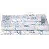 Nautica - Set di lenzuola per letto matrimoniale, percalle di cotone, fresco e fresco, leggero e traspirante (bianco vela blu, 4 pezzi, Queen)