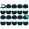 120 Lana Gründl Classico (filato per maglia/uncinetto certificato OEKO-TEX® in 50% pura lana vergine (merino superwash) e 50% poliacrilico, 50 g/120 m, ferri: 3,5-4,5, 10 gomitoli da 50 g), Abete