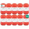 Gründl Filato per maglia/uncinetto Gründl Cotton Quick Uni, 10 gomitoli da 50 g (filato dai vivaci colori 100% cotone, certificato OEKO-TEX®, 50 g / 125 m, ferri: 3-4, 10 x 50 g), Arancione