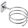 Gedy Manila, Porta asciugacapelli Cromato, Misure 8,9 x 10,4 x 13,5 CM e Peso 0,1 kg, Porta phon Realizzato in Acciaio Inox 304, Cromall e Vetro Satinato, 15 Anni di Garanzia, Design R&S