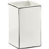 Gedy G-Lucrezia, Porta spazzolini Bagno Bianco, Porta spazzolino in Ceramica, 2 Anni di Garanzia, Design R&S, Misure 11 x 7 x 7 cm