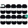120 Lana Gründl Classico (Filato per Maglia/Uncinetto Certificato Oeko-Tex® in 50% Pura Lana Vergine (Merino Superwash) e 50% poliacrilico, 50 g/120 m, Ferri: 3,5-4,5, 10 gomitoli da 50 g), Nero