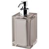 Gedy Auckland Dosasapone Bagno Tortora, Misure: 16,2X7X7 CM, capacità 210 ml, Dispenser Sapone Bagno in Resina Trasparente di Alta qualità, Design R&S, Fatto a Mano, 2 Anni di Garanzia