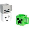 Paladone Tazze da Caffè Impilabili Minecraft Set di 3 Tazze Ufficiali, Design Creeper, Skeleton & Ghast, Regalo per Gamer Minecraft, 250ml ciascuna