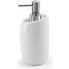 Gedy G-Iside dosasapone Bianco, Misure e Peso Sapone Bagno: 16,3X9,1X8,5 CM & 0,34 kg, Realizzato in Resina e Sabbia, Dispenser Design R&S, 2 Anni di Garanzia, Unica (000018810200000)