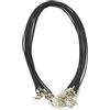 DaiUni Cordoncini per collana, in pelle artificiale, con moschettone, in corda intrecciata, per fai da te, collana unisex,10 pcs.