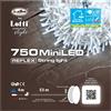 LOTTI Luci di Natale Lotti - Catena 750 Mini LED Bianco Freddo - Filo Trasparente da 53 Metri