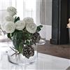 Adriani & Rossi Vaso Illusion rose con due rose in ceramica