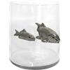 Adriani & Rossi Vaso Illusion fish con due pesci in ceramica