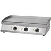 MEC EUROPE Fry top elettrico con piano liscio cm 83.5 x 40 in acciaio
