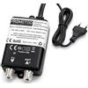 prometeo electronics Alimentatore 12V 200mA per Amplificatore Antenna TV Digitale Terrestre DVB-T2 con Connettori F | Alimentatore Switching Compatto | Mod. DTV-200 Prometeo Electronics