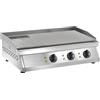 D.L. SERVICE Fry top elettrico con piano liscio / rigato cm 83.5 x 40