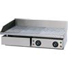 D.L. SERVICE Fry top elettrico con piano rigato cromato cm 72.5 x 40
