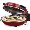 H.Koenig NAPL350 Forno per Pizza Napoletana, Temp max 350°, Piatto in ceramica diam 32 cm, Timer fino a 15min, 1200W, Rosso