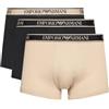 Emporio Armani 3-Pack Boxer Core Logoband, Boxers Uomo, Black/Sand/Black, M