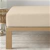 Degrees Home - COLLEZIONE - Lenzuolo con angoli 90 x 200 x 33 - Regolabile - Microfibra di poliestere garzata - Beige