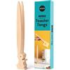 OTOTO Bernie Bunny - Pinze per tostapane, pinze per tostapane, pinze in legno multiuso per antipasti, utensili in legno e simpatici gadget da cucina