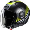 Hjc Casco Moto Jet Hjc i40N DOVA MC3HSF Nero Opaco Giallo