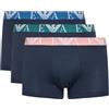 Emporio Armani 3-Pack Boxer Bold Monogram, Boxers Uomo, Marine/Marine/Marine, L