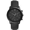 Fossil Orologio Neutra da uomo, movimento cronografo al quarzo con cinturino in pelle, Grigio scuro, 44 mm