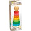 Teorema Fatto di Legno Piramide ad Anelli in Legno Colorata